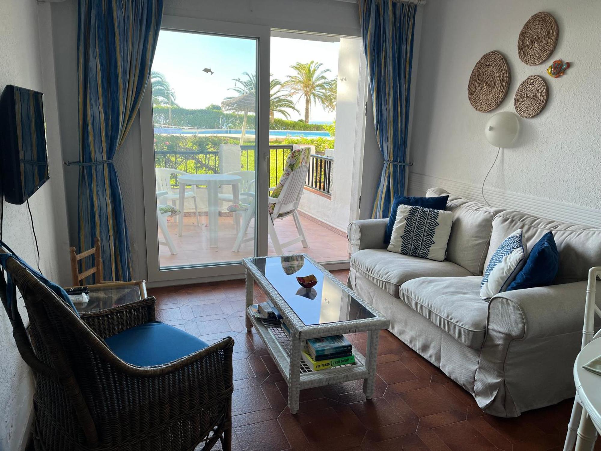 Sea & Pool View Garden Apartment Las Palmeras Nerja Eksteriør bilde